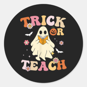 Adesivo Redondo Pedra De Halloween Ou Pano De Retrô De Ensino