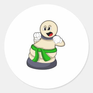 Adesivo Redondo Pedra do xadrez em xadrez