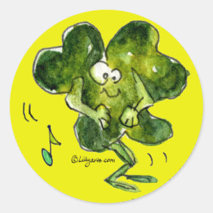 Adesivo Redondo Pedra irlandesa de Shamrock n Roll 07 Sticker