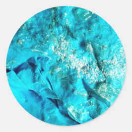 Adesivo Redondo Pedra Marble Moderna Turquesa