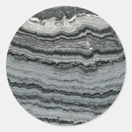 Adesivo Redondo Pedra negra do mármore branco-preto