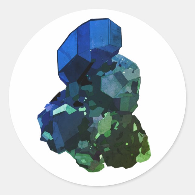 Adesivo Redondo Pedra, Vinheta de Desenho Quartz (Frente)