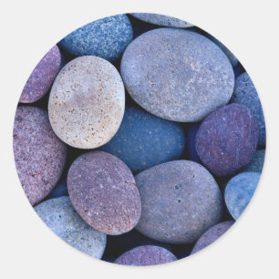 Adesivo Redondo Pedras azuis de pedra