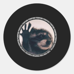 Adesivo Redondo Pedro Funny Raccoon Dancing Meme