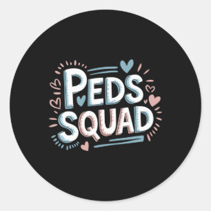 Adesivo Redondo Peds Squad