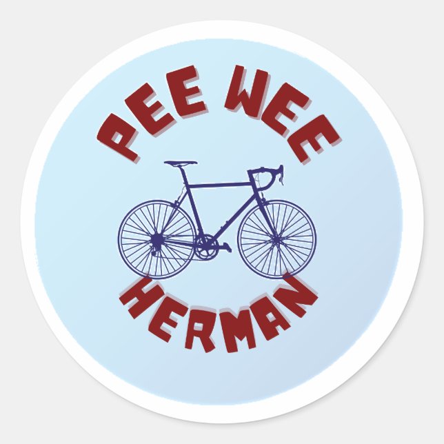Adesivo Redondo Pee Wee Herman Bike (Frente)