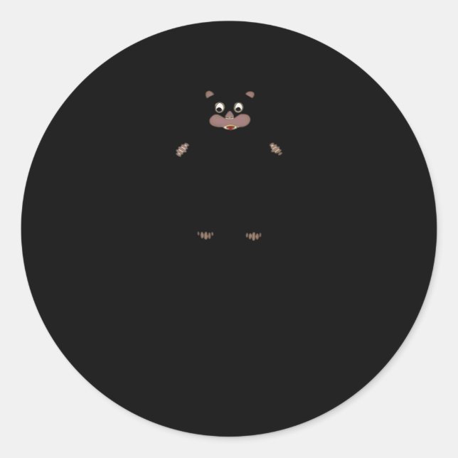 Adesivo Redondo Peekabo (Branco) (Frente)