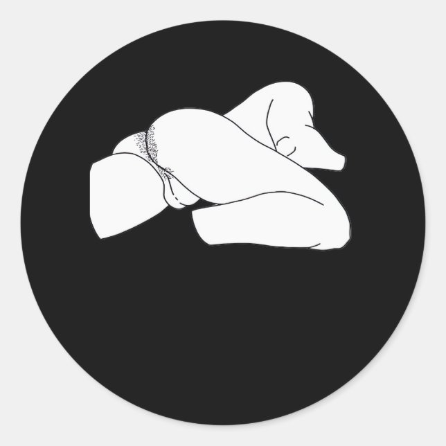 Adesivo Redondo Peekaboo Clássico Engraçado (Frente)