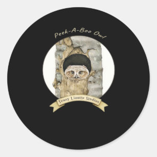 Adesivo Redondo Peekaboo Meme Design Para Halloween