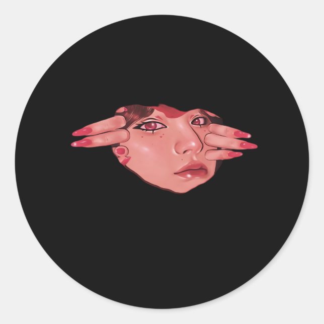Adesivo Redondo Peekaboo - Sloth Design Vibes (Frente)