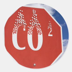 Adesivo Redondo Pegada de carbono