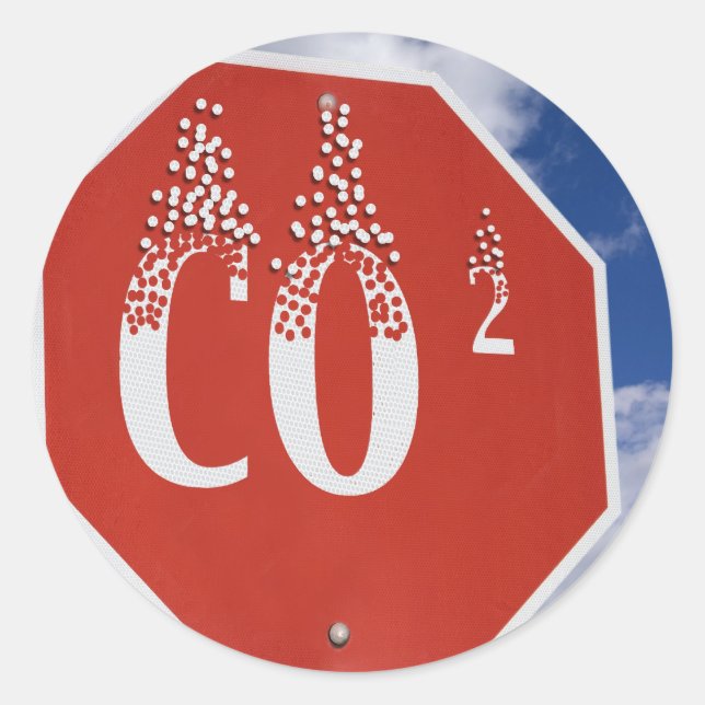 Adesivo Redondo Pegada de carbono (Frente)