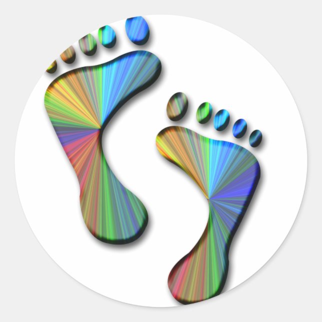 Adesivo Redondo Pegada digital (Frente)