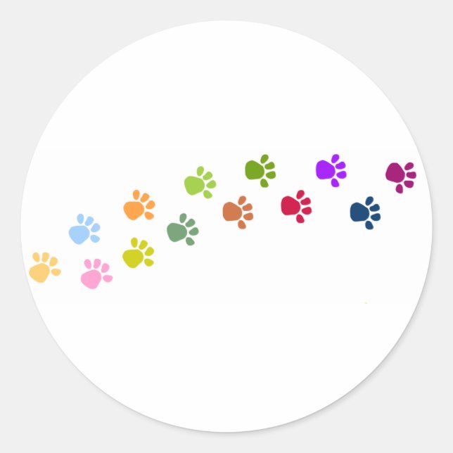 Adesivo Redondo Pegadas (Frente)