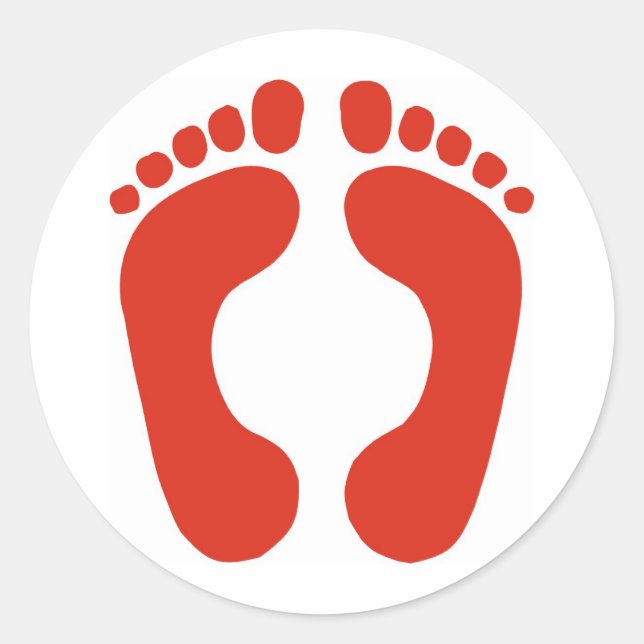 Adesivo Redondo Pegadas (Frente)