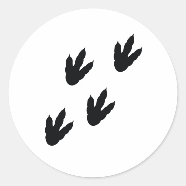 Adesivo Redondo pegadas de dinossauro (Frente)