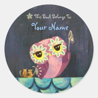 Adesivo Redondo Pegar Uma Estrela Quente - Este Livro Pertence A