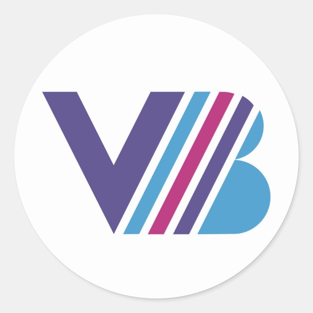 Adesivo Redondo Pegatina Basic Logo VroomBastic (Frente)