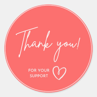 Adesivo Redondo Pegatina gracias por su apoyo ideal para empresas