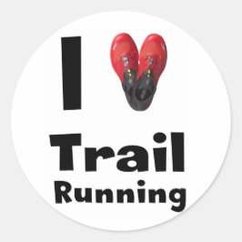 Adesivo Redondo Pegatina "I love Trail Running"