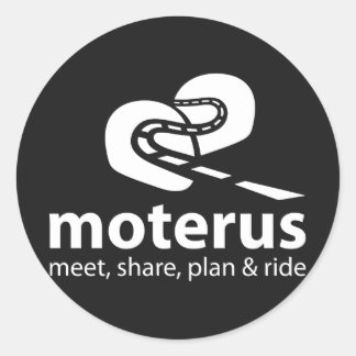 Adesivo Redondo Pegatina Moterus Dark