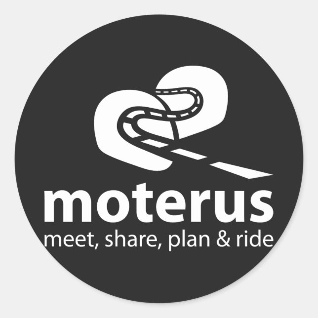 Adesivo Redondo Pegatina Moterus Dark (Frente)