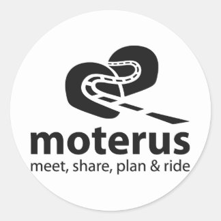 Adesivo Redondo Pegatina Moterus Light