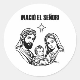 Adesivo Redondo Pegatina navideña
