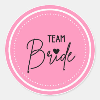 Adesivo Redondo Pegatina para despedida de soltera Team Bride