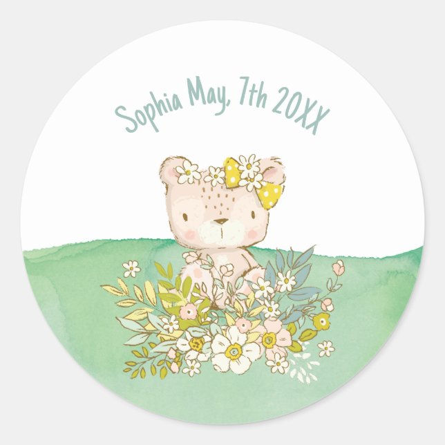 Adesivo Redondo Pegatina redonda de la colección Little Bear (Frente)