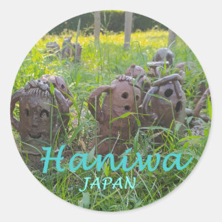 Adesivo Redondo Pegatina redonda Haniwa japonés de Osaka
