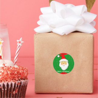 Adesivo Redondo Pegatina Redonda - Santa Claus