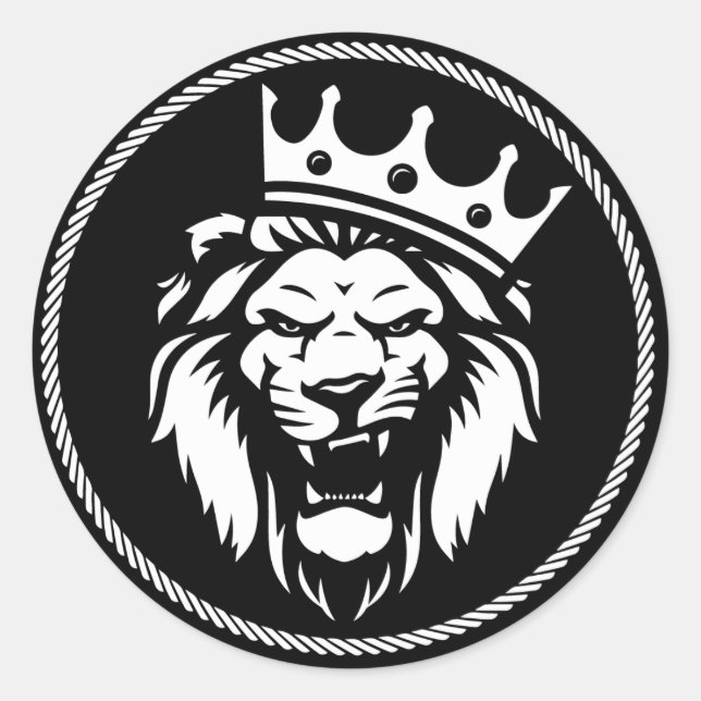 Adesivo Redondo Pegatina rey leon (Frente)