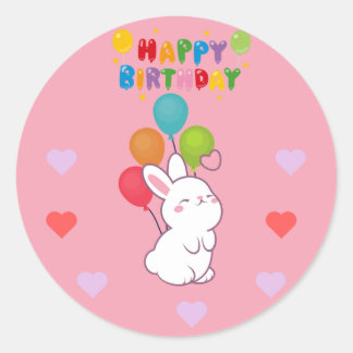 Adesivo Redondo Pegatina/ Sticker para Cumpleaños