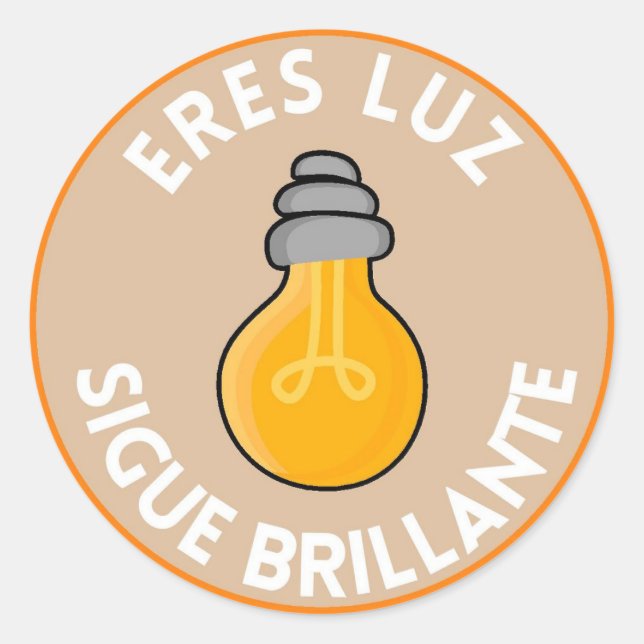 Adesivo Redondo Pegatina/Stickers redondo con frase Inspiradora  (Frente)