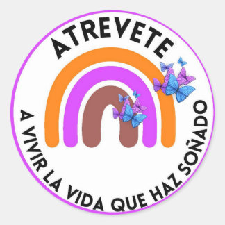 Adesivo Redondo Pegatina/ Stickers redondo con frase motivadora