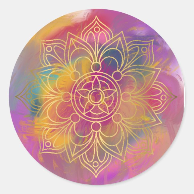 Adesivo Redondo Pegatinas atrapasueños  (Frente)