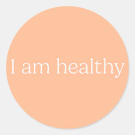 Adesivo Redondo Pegatinas I am healthy