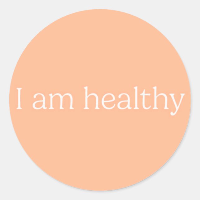 Adesivo Redondo Pegatinas I am healthy (Frente)