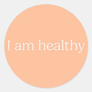 Adesivo Redondo Pegatinas I am healthy