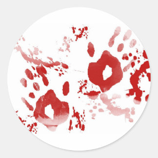 Adesivo Redondo Pego Mão Vermelha