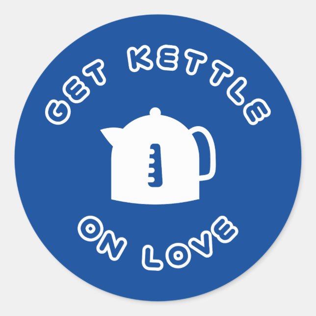 Adesivo Redondo Pegue Kettle No Amor (Frente)