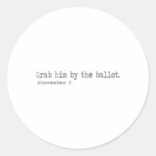 Adesivo Redondo Pegue-o Pela Llot Engraçado Vote Trump Fora Adios