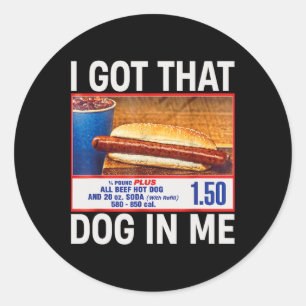 Adesivo Redondo Peguei Esse Cachorro Em Mim Engraçado Combo Hotdog