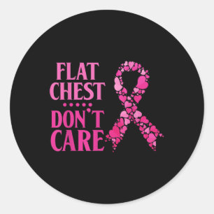 Adesivo Redondo Peito Plano Não Cuida Fita Rosa Fita Cancer Da Mam