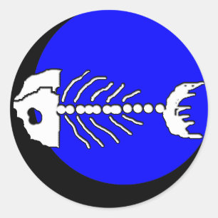 Adesivo Redondo Peixe Bones Stick