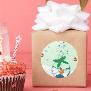 Adesivo Redondo Peixe de Natal