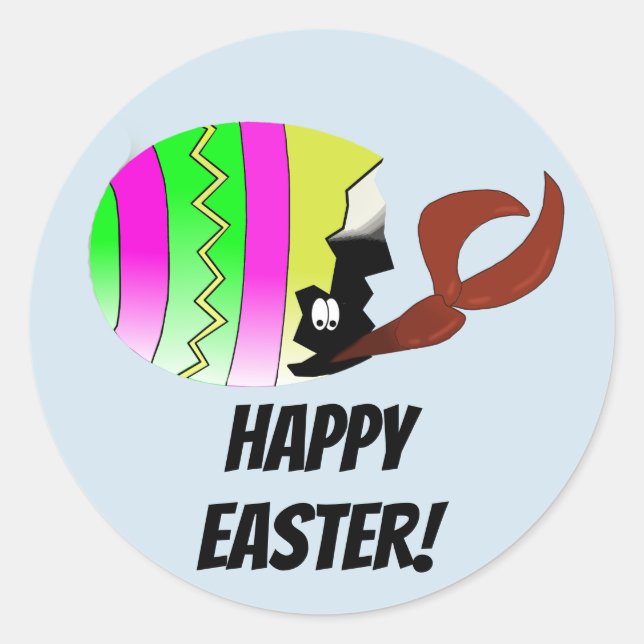 Adesivo Redondo Peixe-lagosta Páscoa Ovo Louisiana Cajun Stickers (Frente)