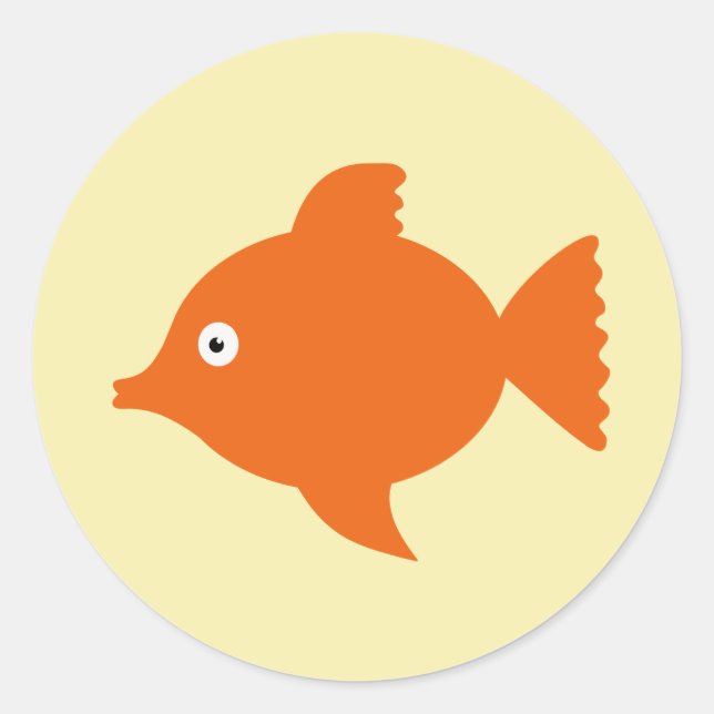 Adesivo Redondo Peixe-laranja (Frente)