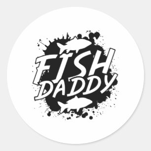 Adesivo Redondo Peixe Pai de Pai de pesca